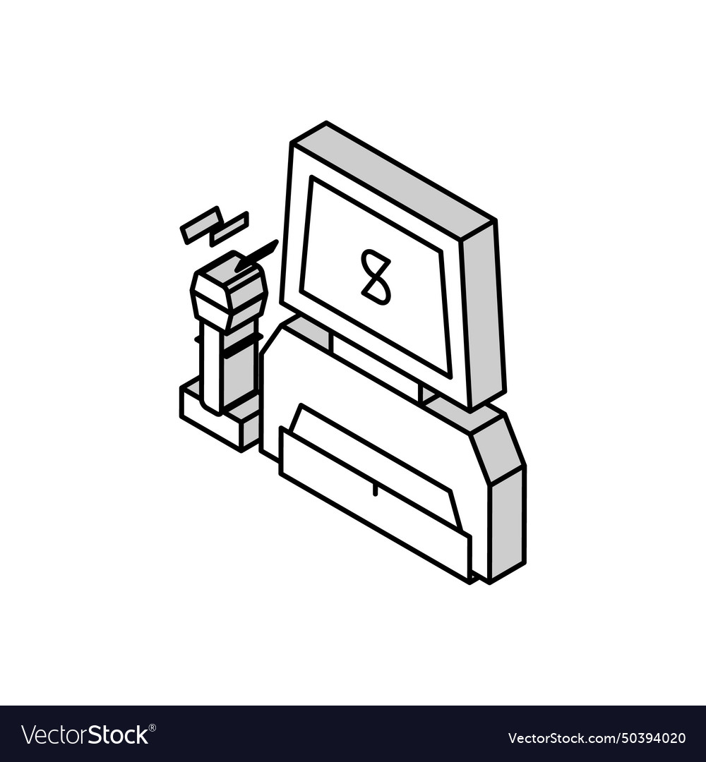 Cash register isometric icon