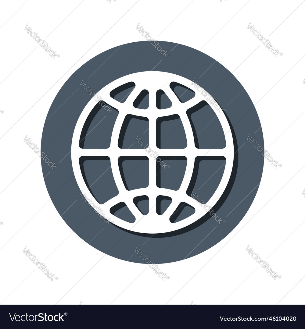 Globe symbol Royalty Free Vector Image VectorStock