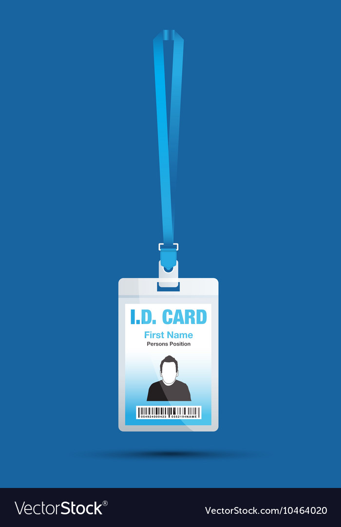 Id card man blue