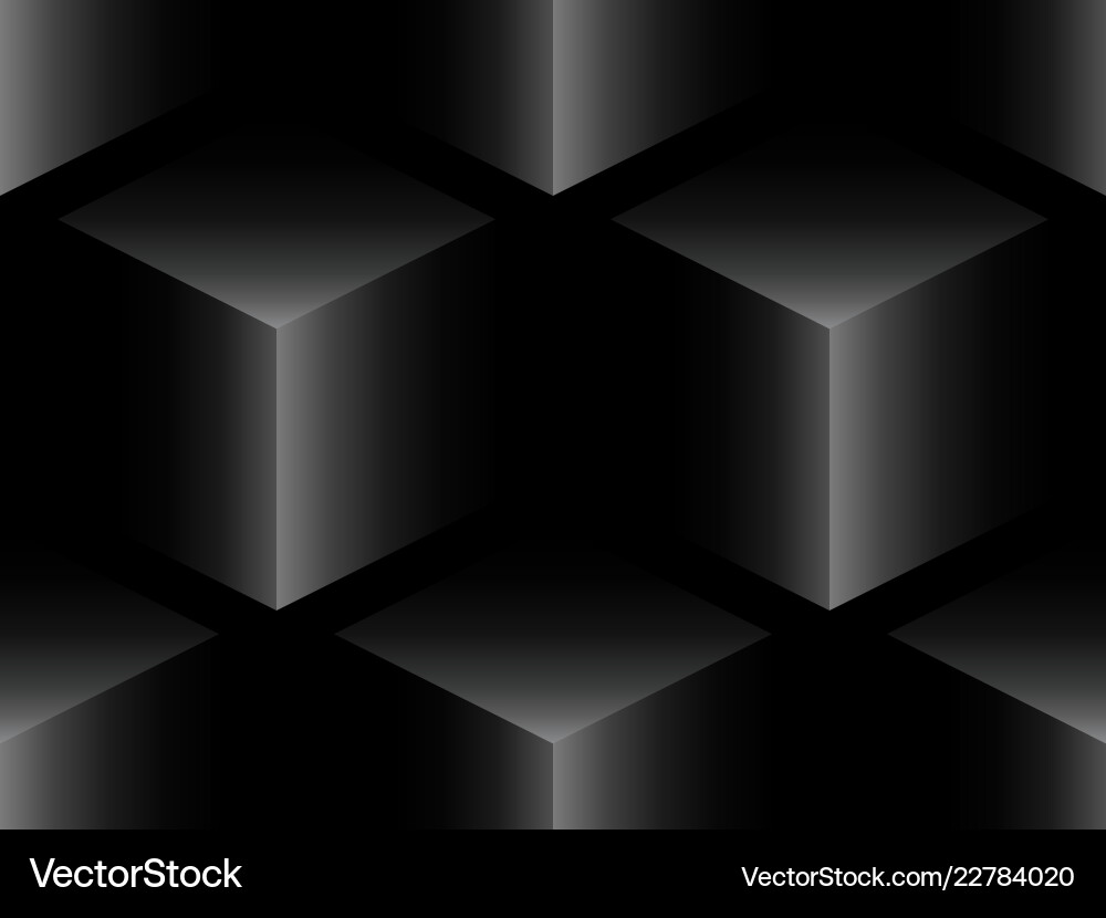 Seamless pattern 3d cubes isometric geometric Vector Image