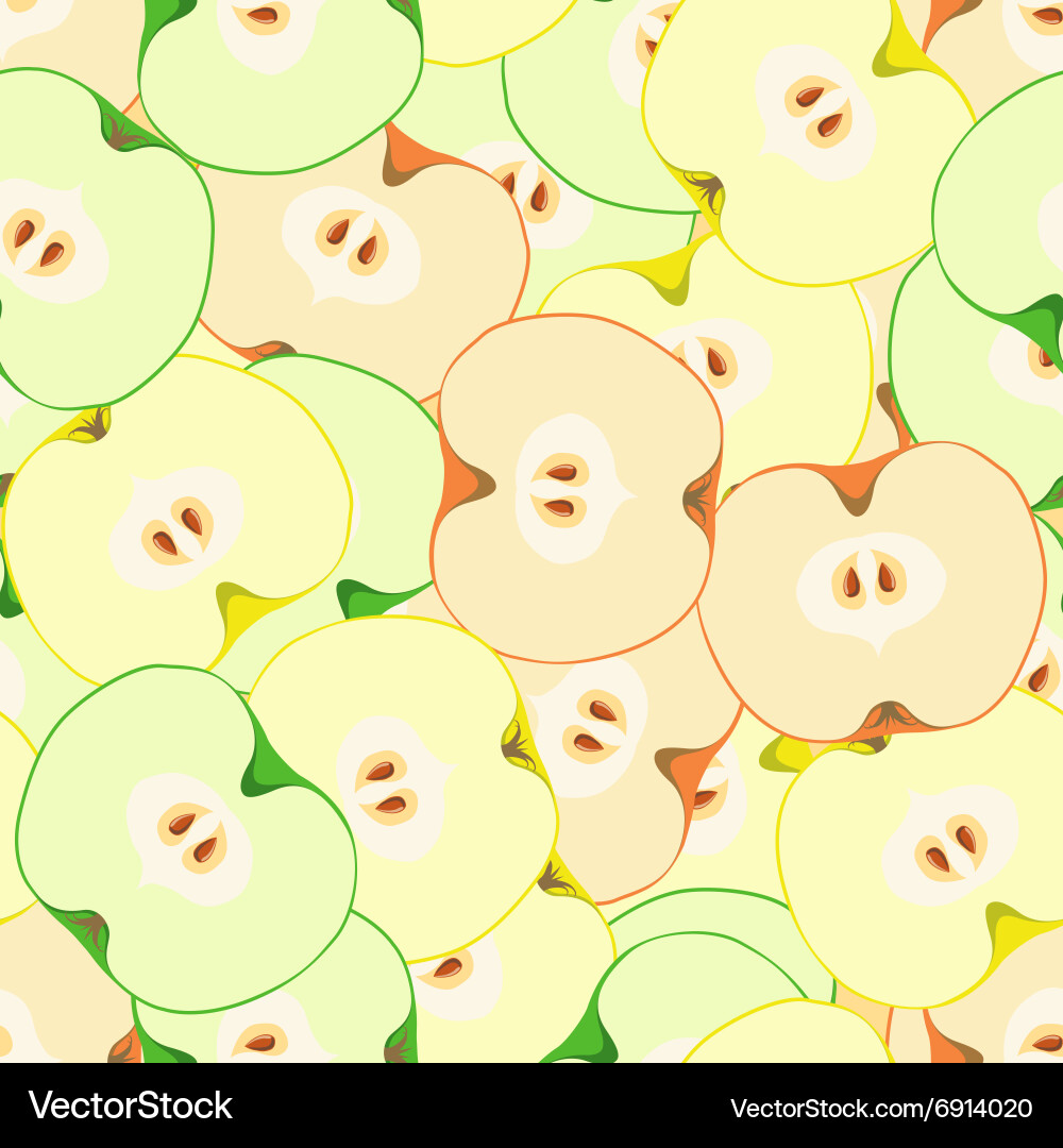 Seamless pattern with apples Royalty Free Vector Image
