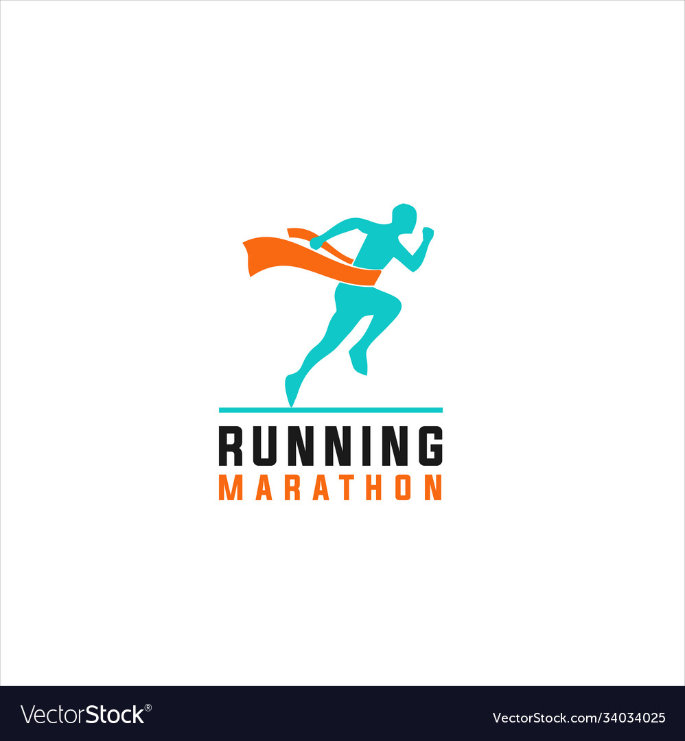 Running man silhouette logo designs Royalty Free Vector