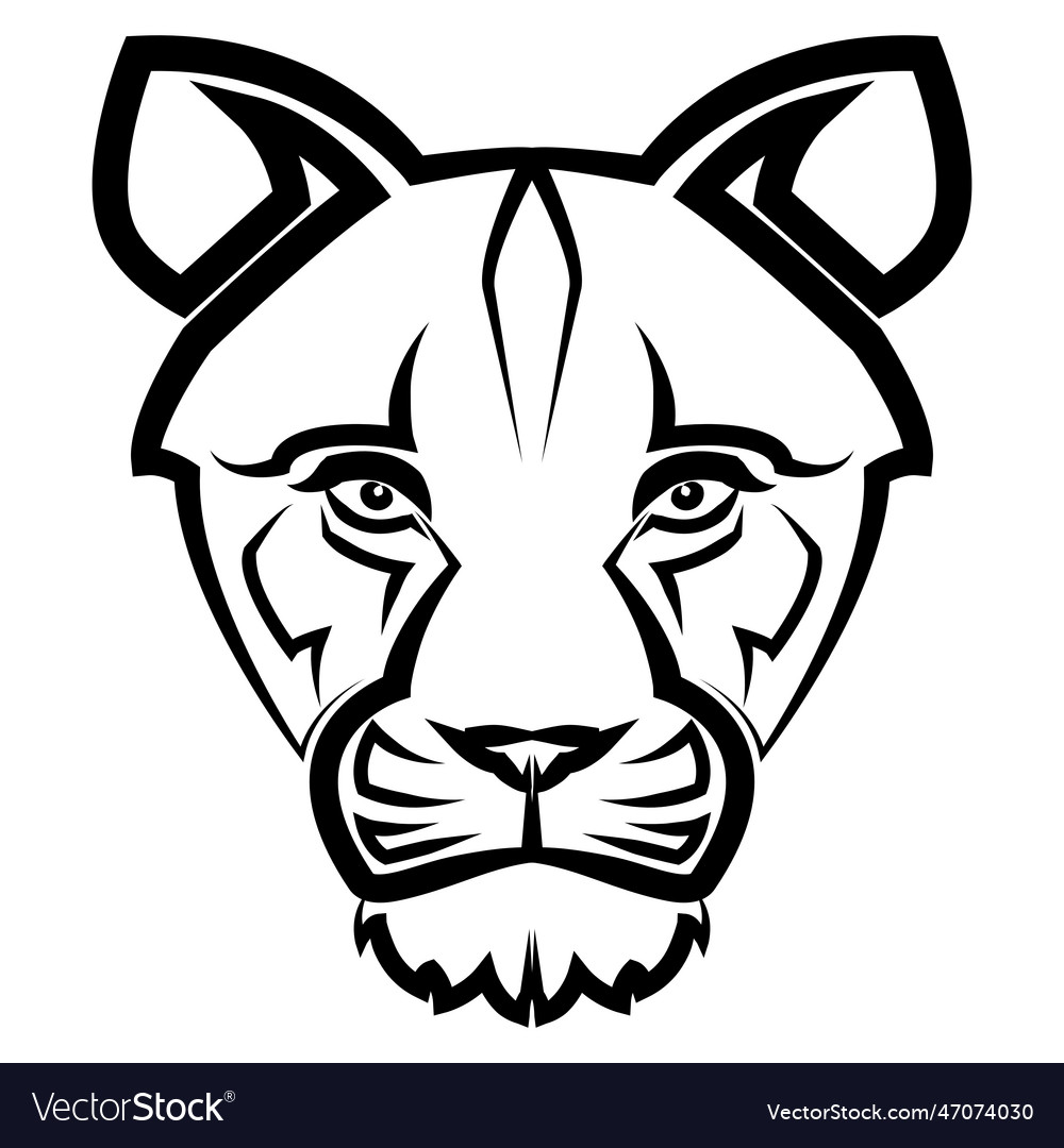 Black and white line art of the front Royalty Free Vector