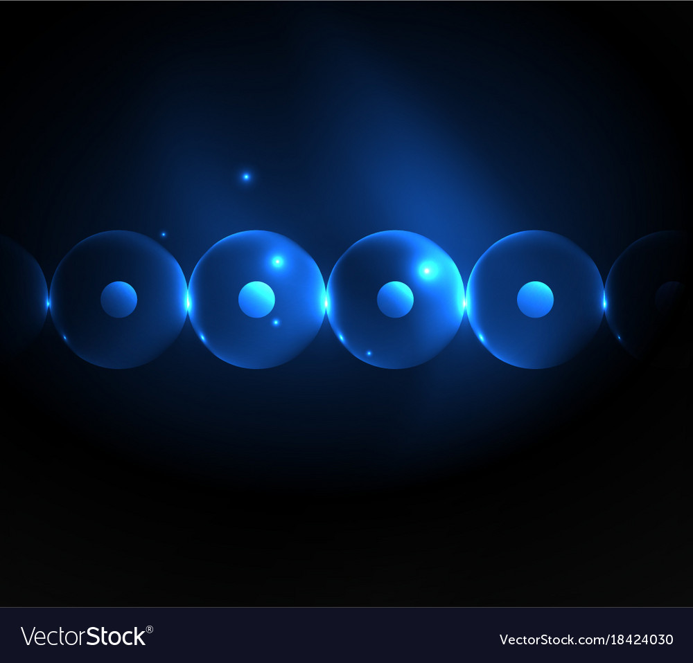 Blurred glowing circles digital abstract Vector Image