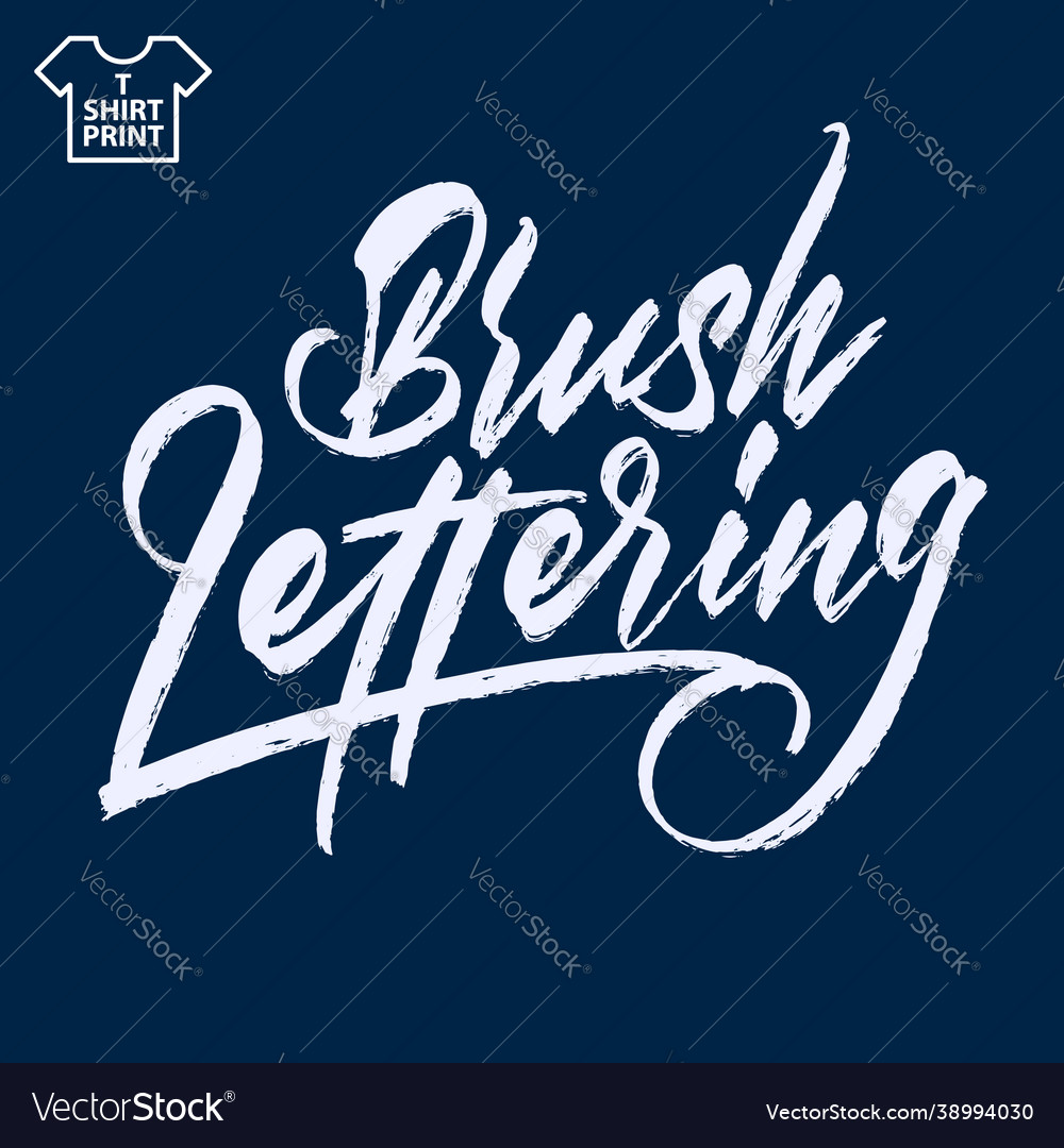 Brush lettering logo in vintage style