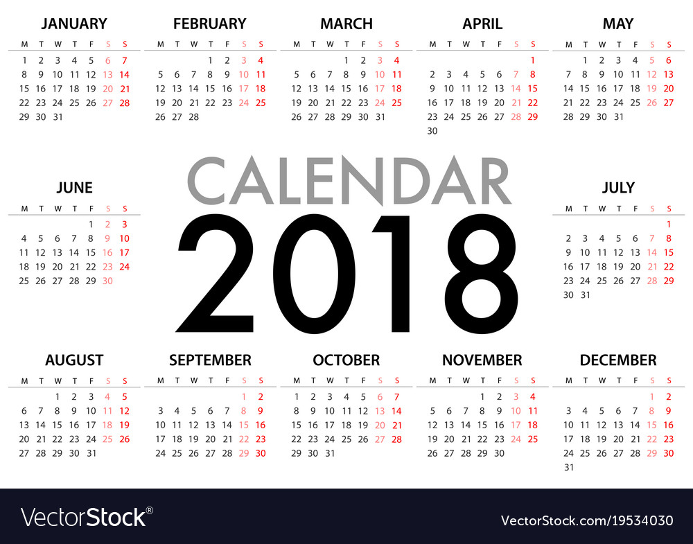 calendar for 2018 a3