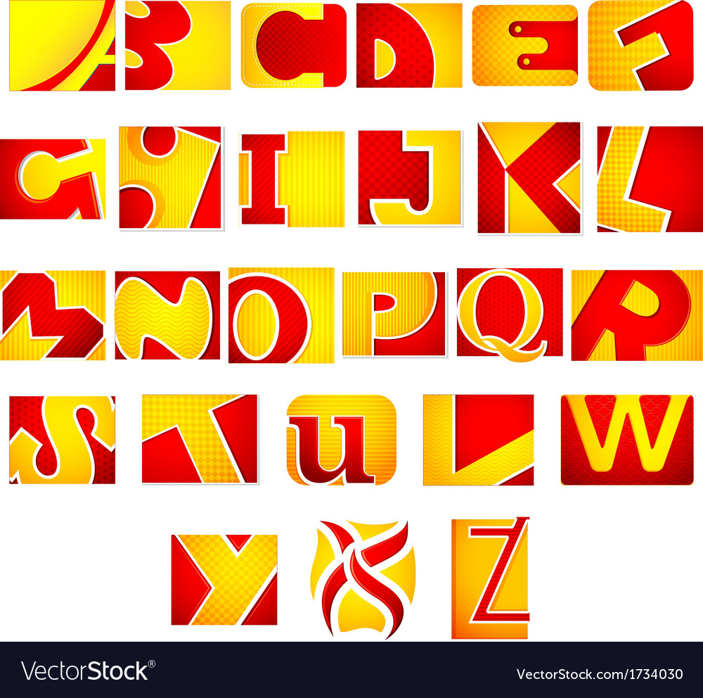 Colorful alphabet Royalty Free Vector Image - VectorStock