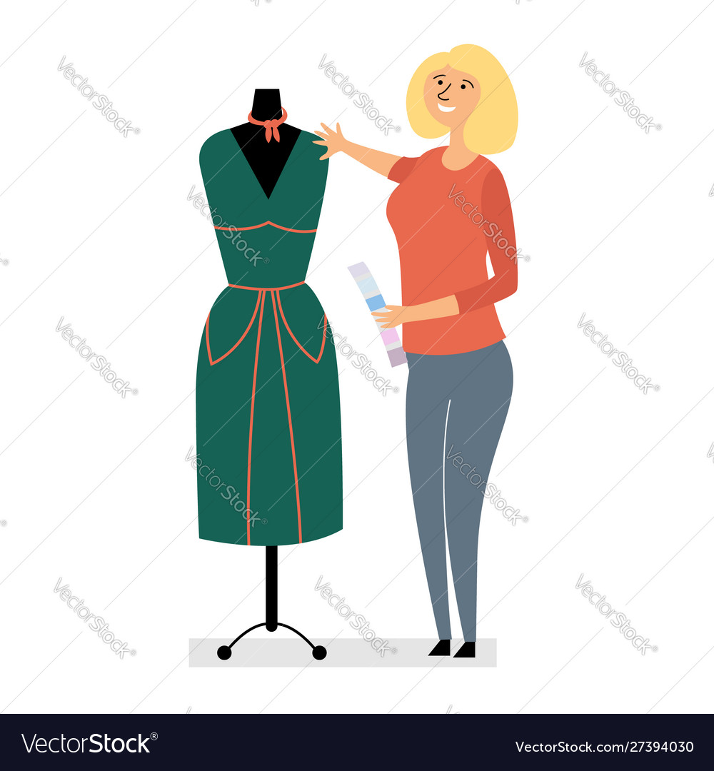 Designer clothes made a dress Royalty Free Vector Image