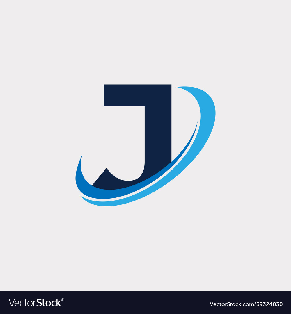 Initial letter j tech logo design template Vector Image