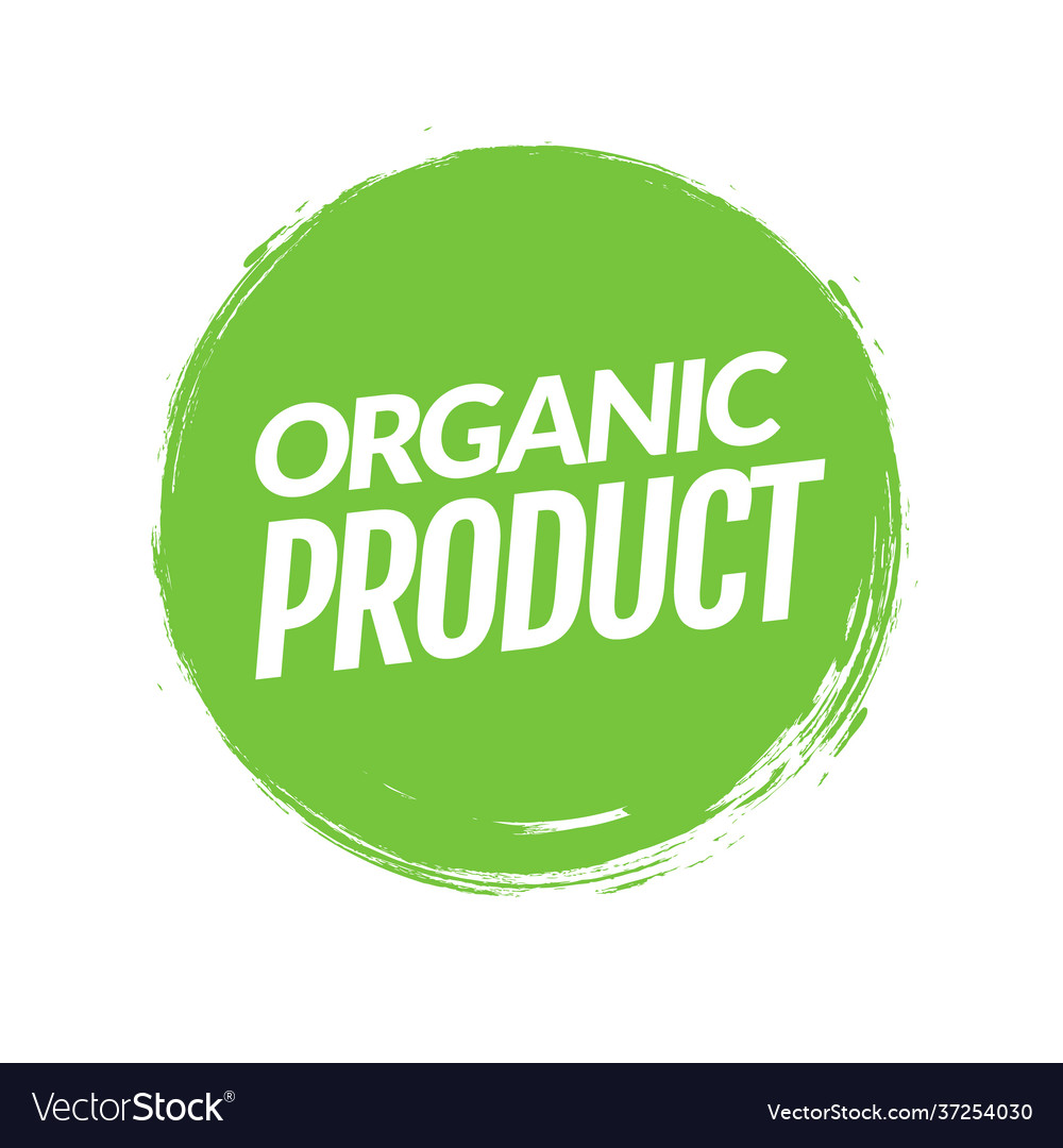 Organic product eco green logo label icon