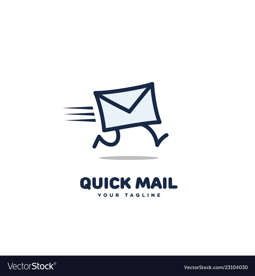 Quick mail logo Royalty Free Vector Image VectorStock