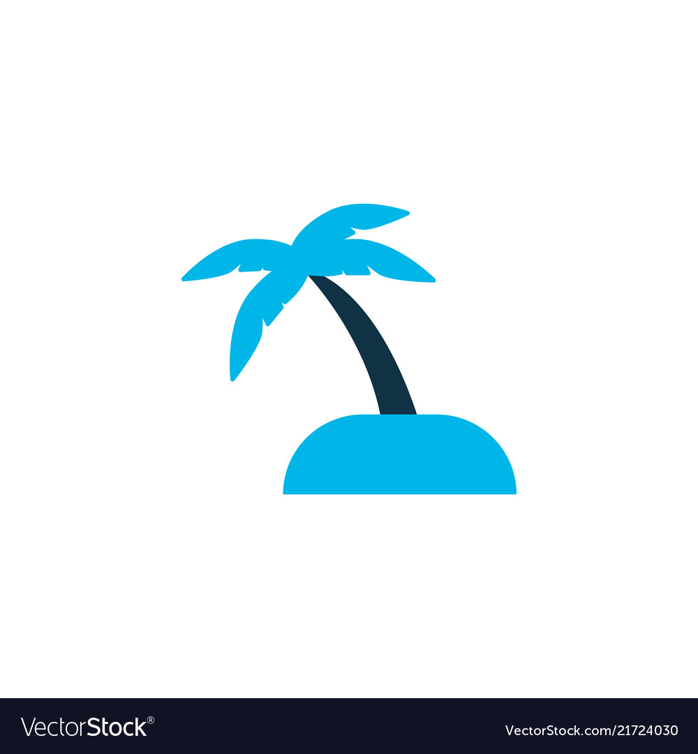 Sand with palm icon colored symbol premium