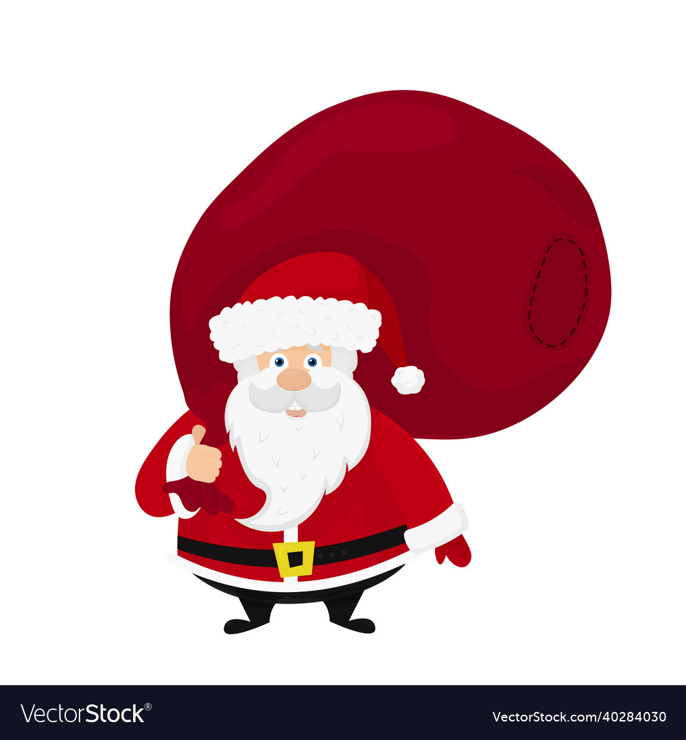 Santa claus mit der Tasche der Geschenke