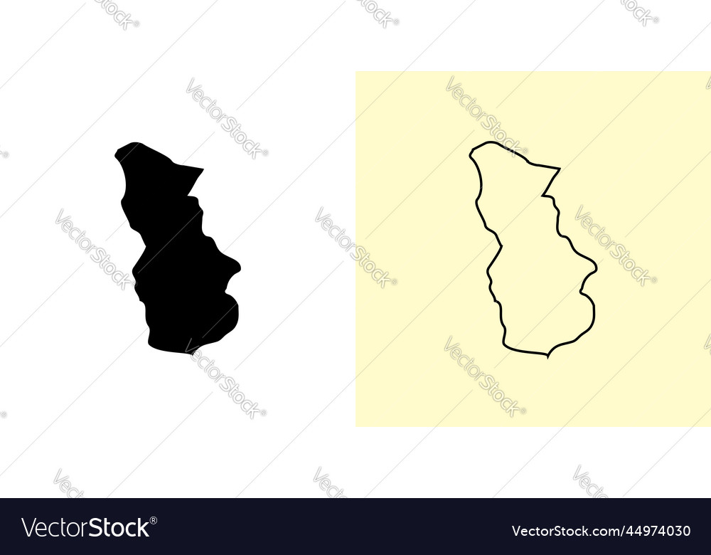 Sejong map south korea asia filled and outline Vector Image