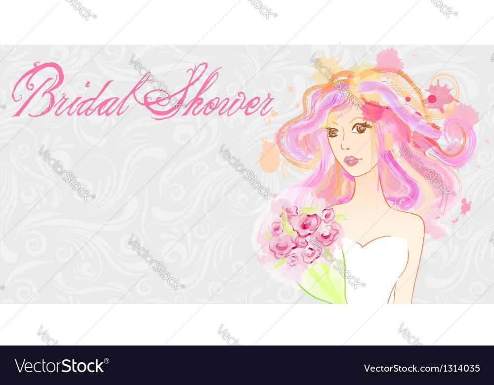Bridal shower invitation Royalty Free Vector Image