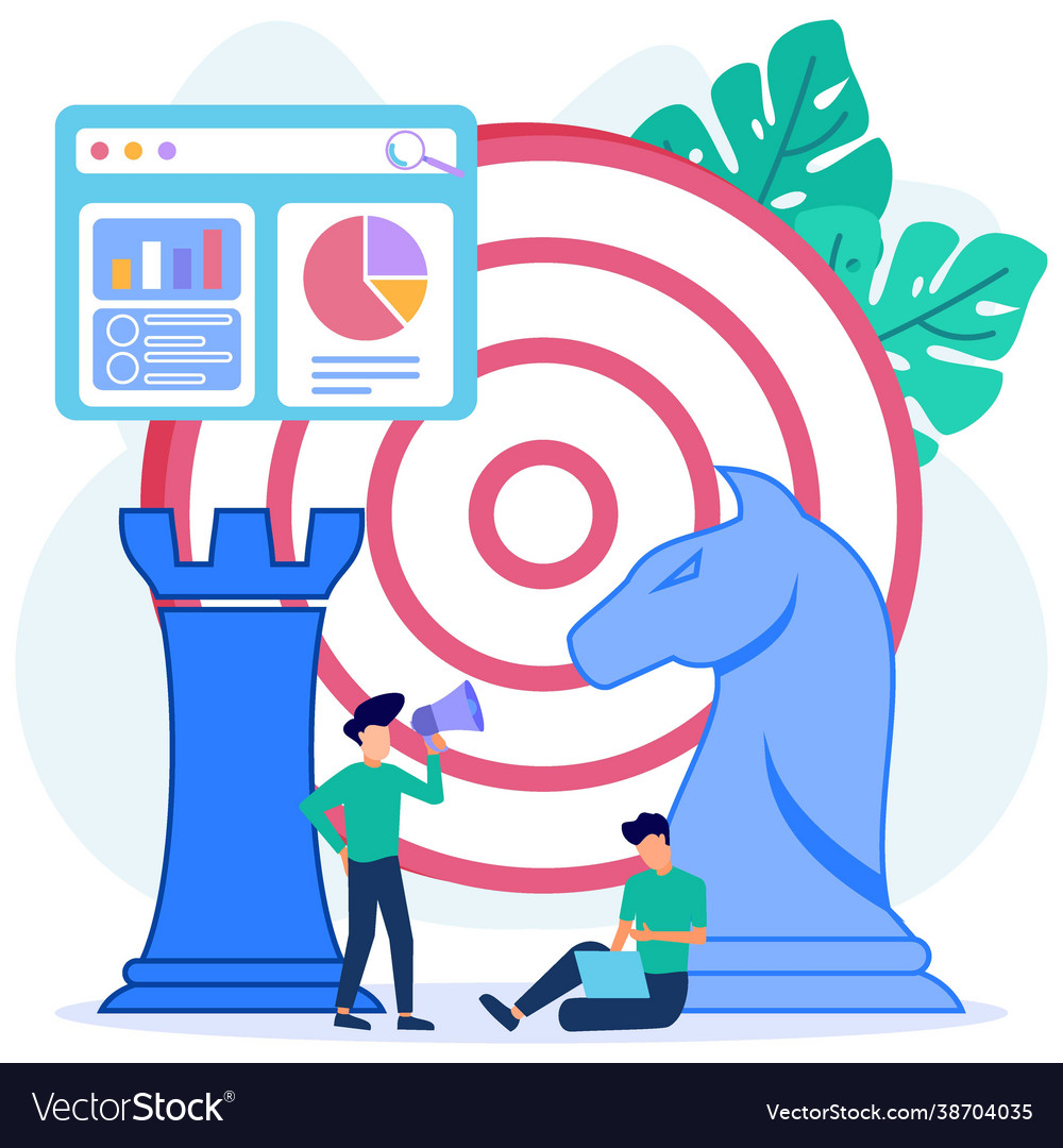 Graphic cartoon character marketing strategy Vector Image Graphic cartoon character marketing strategy Vector Image