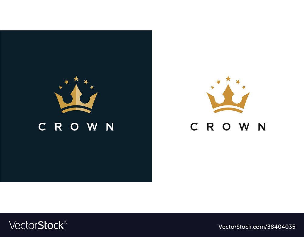 King Crown Logo Icon Royalty Free Vector Image