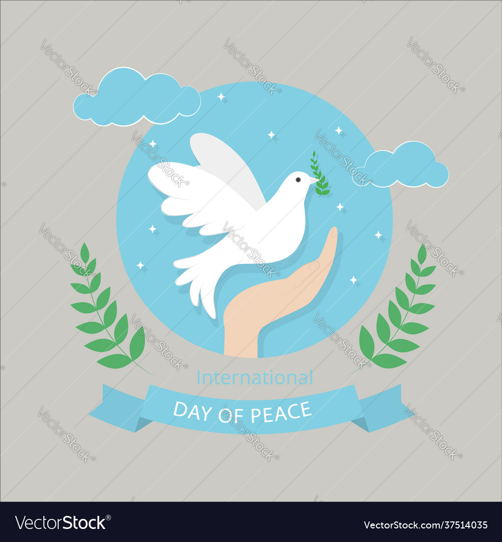 Peace day international logo Royalty Free Vector Image