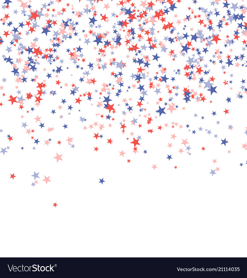 Red Blue And White Stars For Holiday Royalty Free Vector