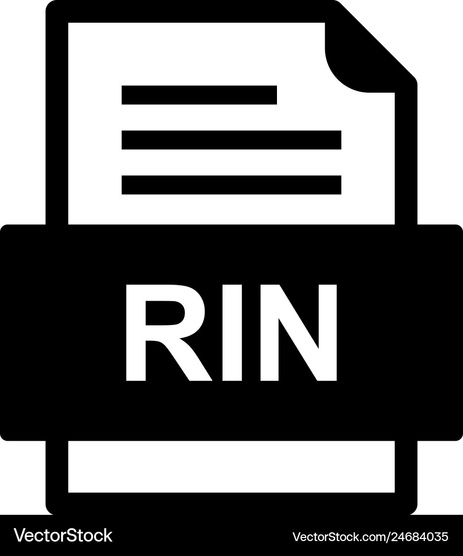 Rin file document icon Royalty Free Vector Image