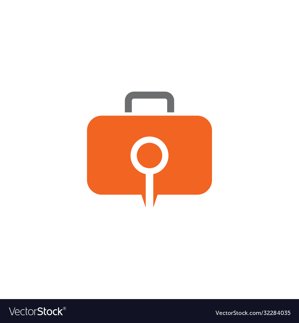 Travel bag or luggage or suitcase logo design Vector Image
