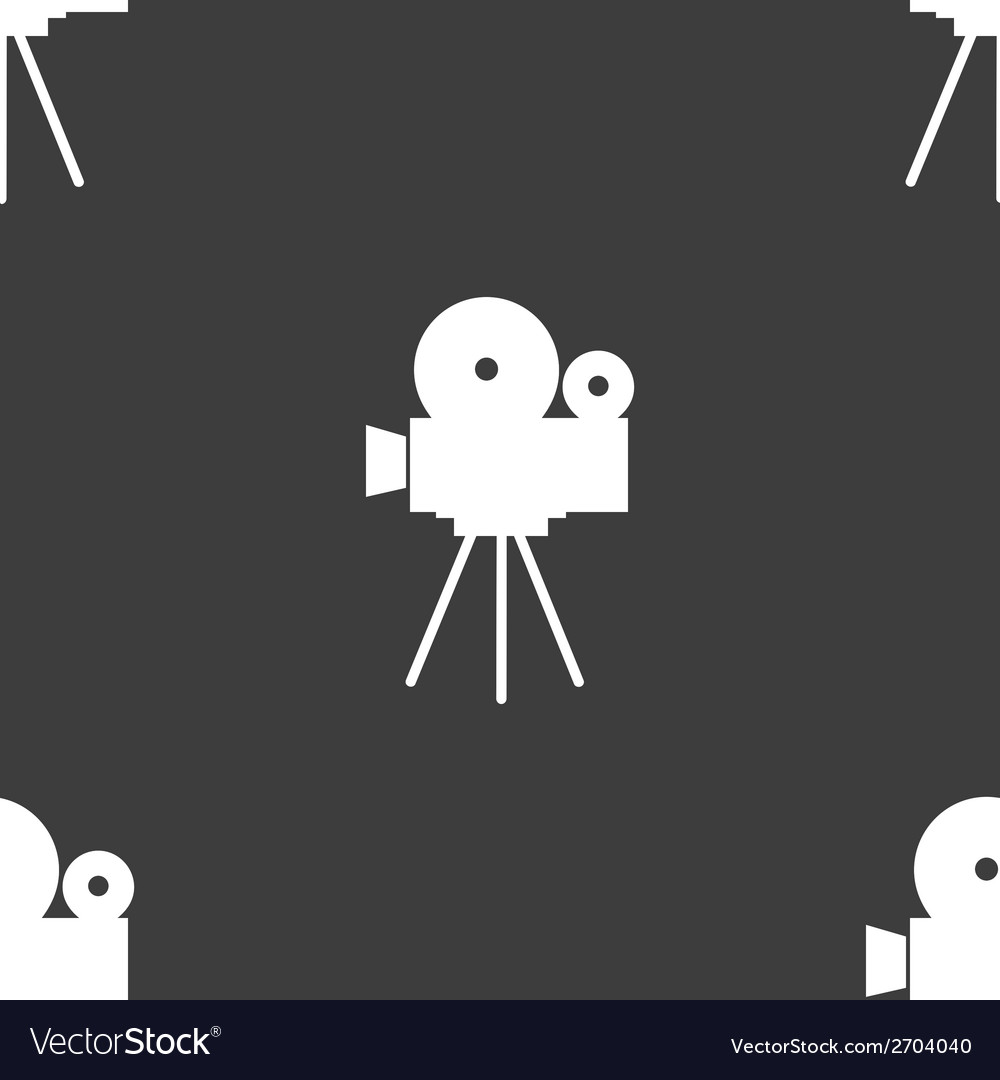 Videocamera web icon flaches Design nahtlos grau
