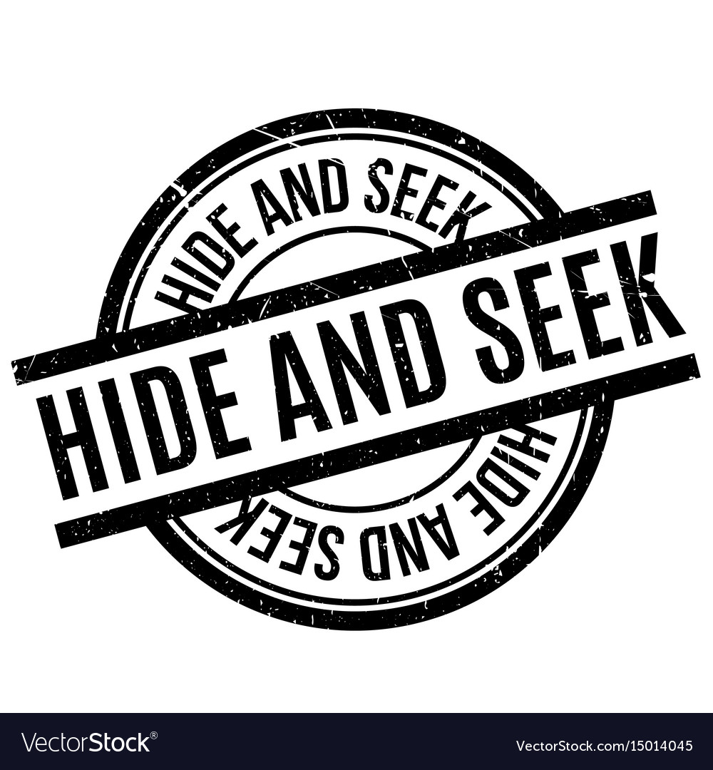 Hide and seek rubber stamp Royalty Free Vector Image