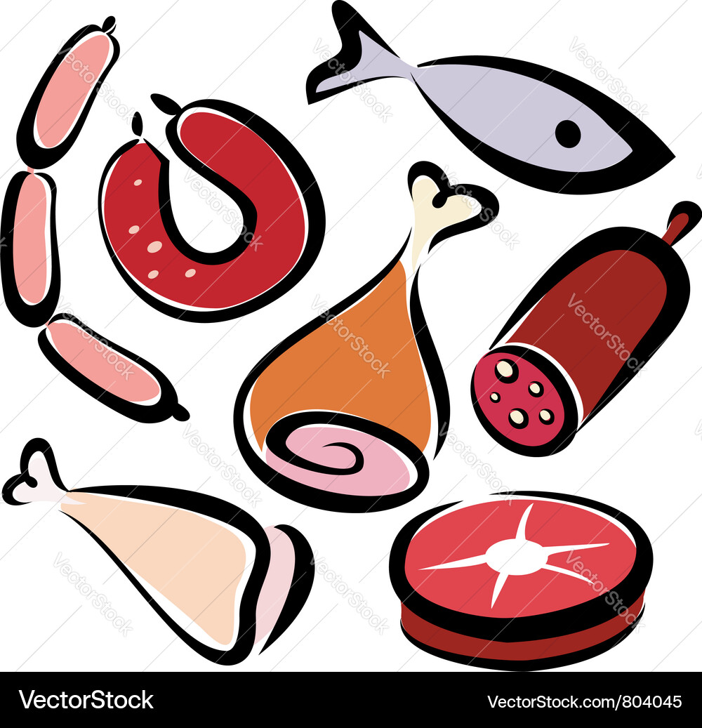 Meat 2 Royalty Free Vector Image - VectorStock