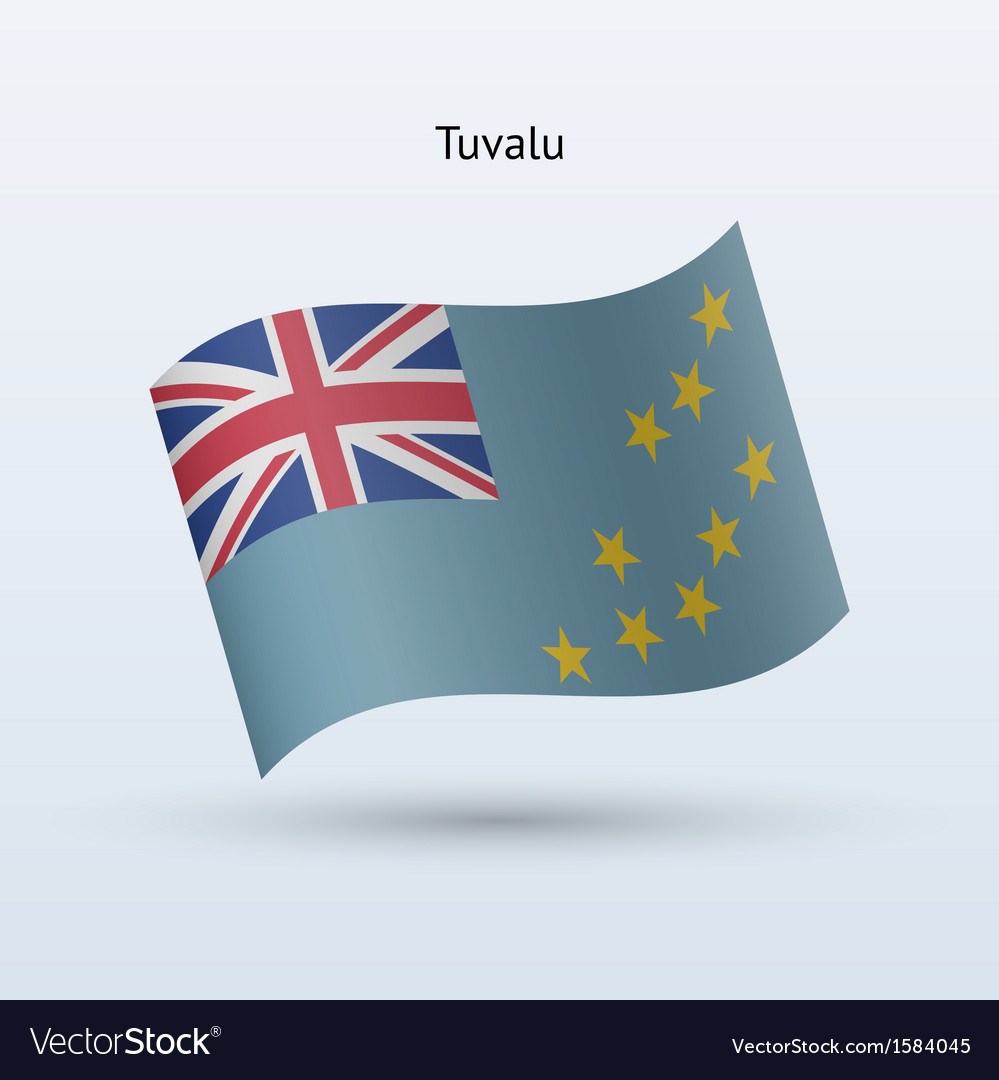 Tuvalu Flag waving form