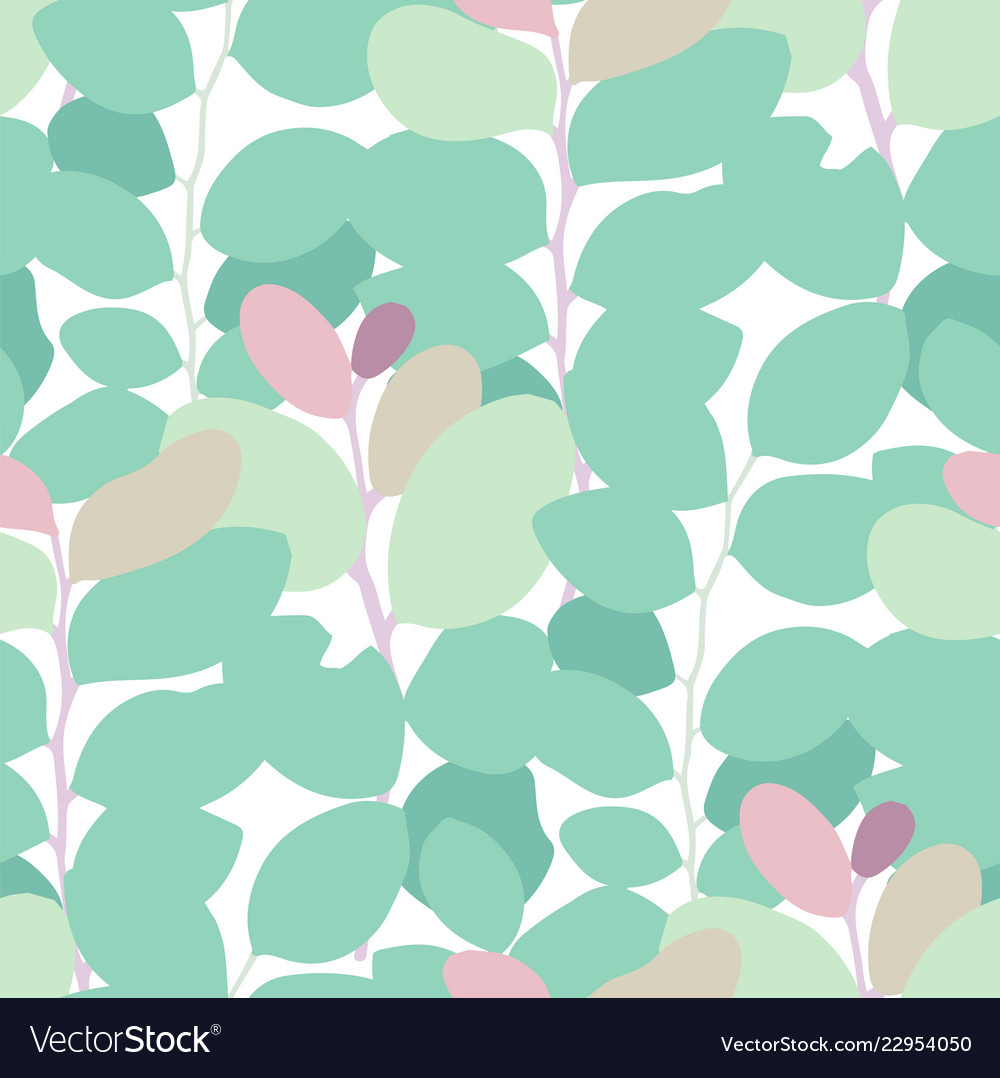 Abstract seamless pattern of exotic leaves Vector Image