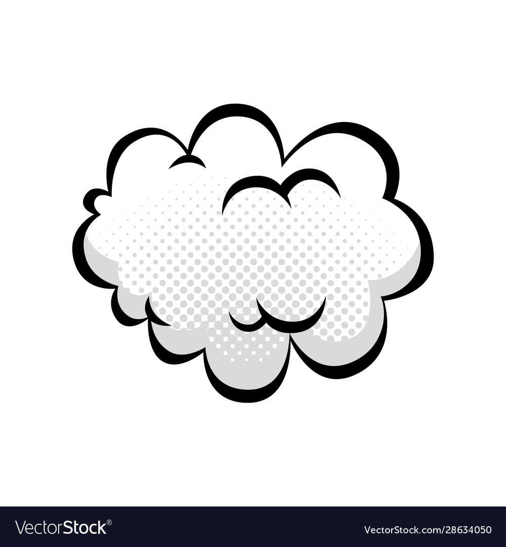 Cloud pop art style icon Royalty Free Vector Image