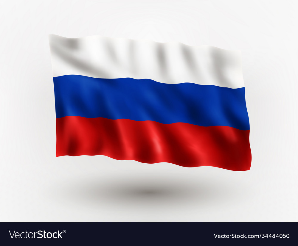 Flag russia Royalty Free Vector Image - VectorStock