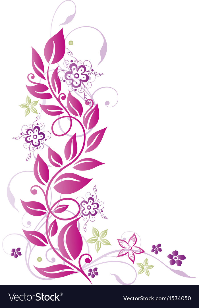 Floral elements ornament Royalty Free Vector Image