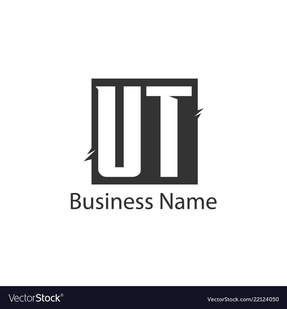 Initial letter ut logo template design