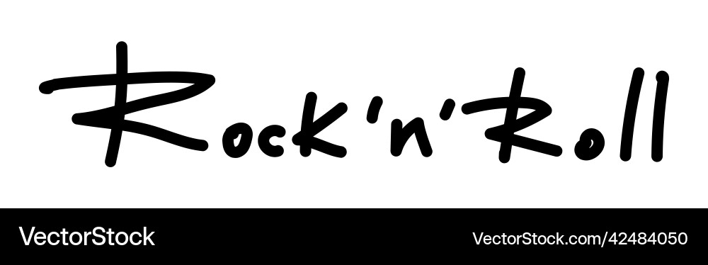 Isolated lettering rock n roll Royalty Free Vector Image