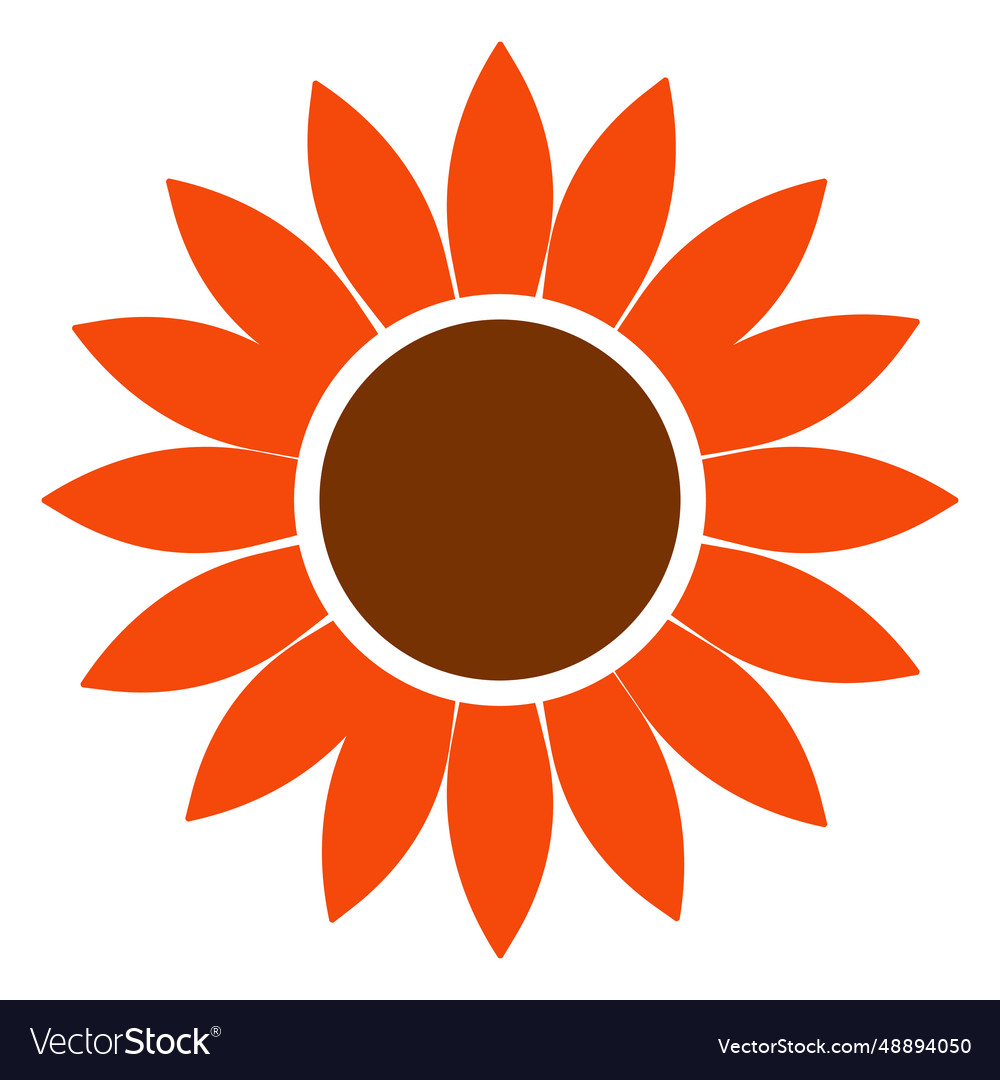 Isolated sunflower head logo