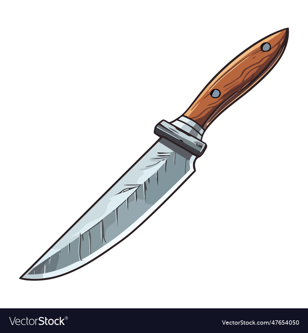 Sharp Steel Blade Handle Of Danger Royalty Free Vector Image