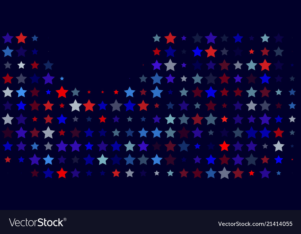 Abstrakter Hintergrund von roten blauen weißen Sternen