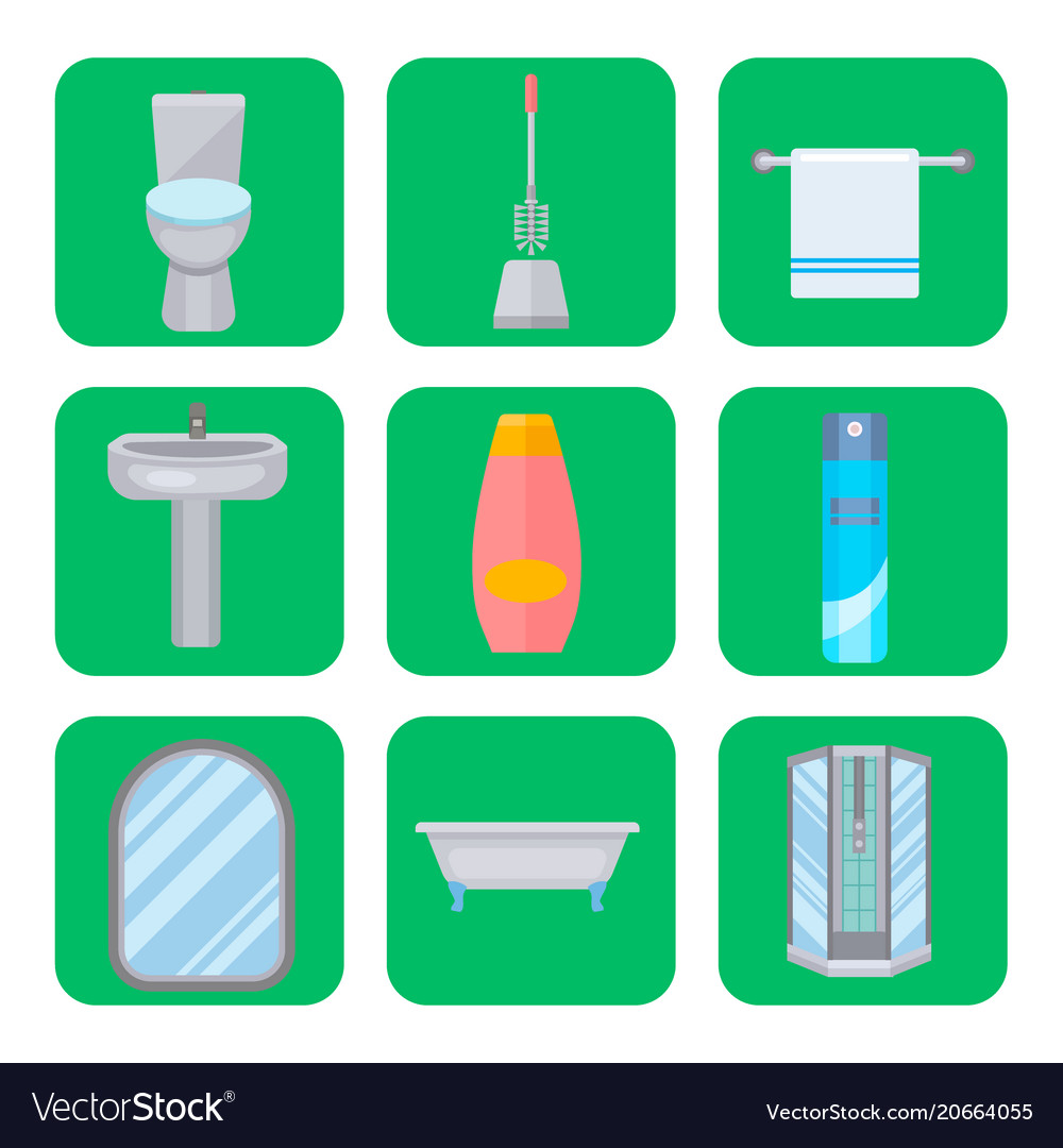 Bath equipment icon toilet bowl bathroom clean Vector Image