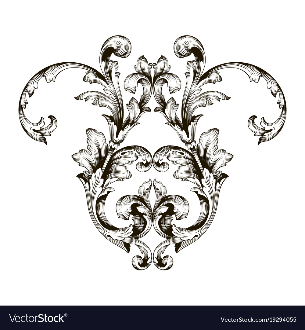 Classical baroque ornament