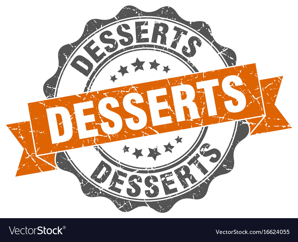 Desserts stamp sign seal