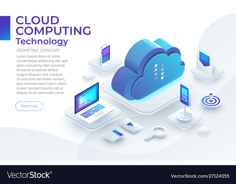 Isometric concept design vector image Isometric concept design