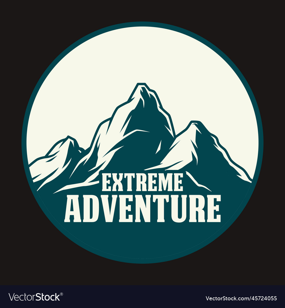 Mountain vintage badge sticker and t-shirt design