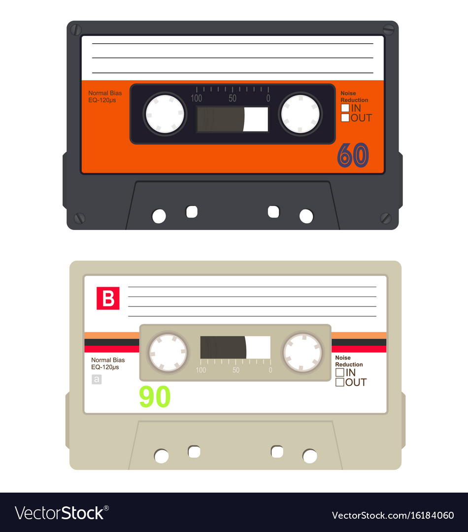 Cassette tape collection Royalty Free Vector Image