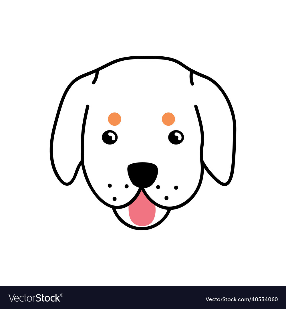 Cute dogs avatar adorable doggy head portrait Vector Image