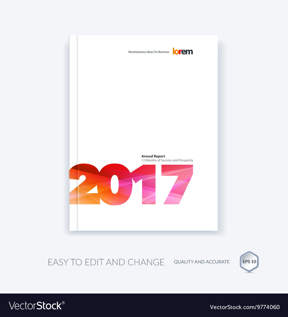 Design for cover annual report brochure