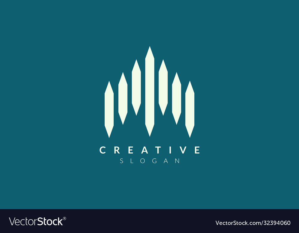 Long diamond beam logo design minimalist