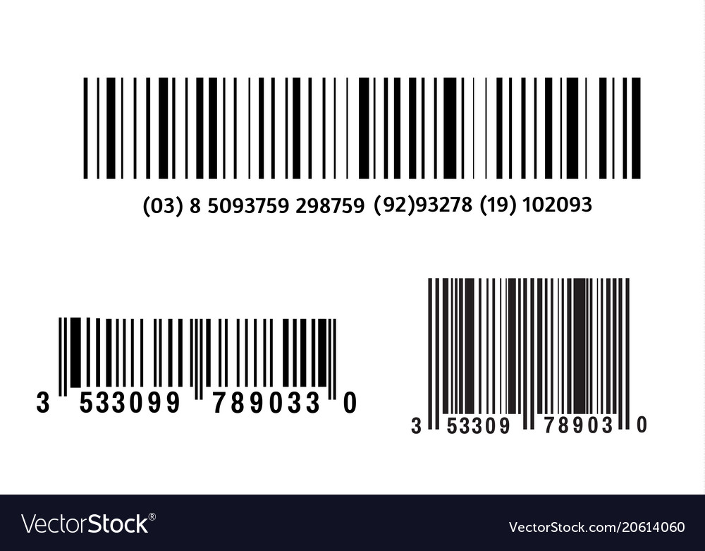 Realistic bar code icon a modern simple flat