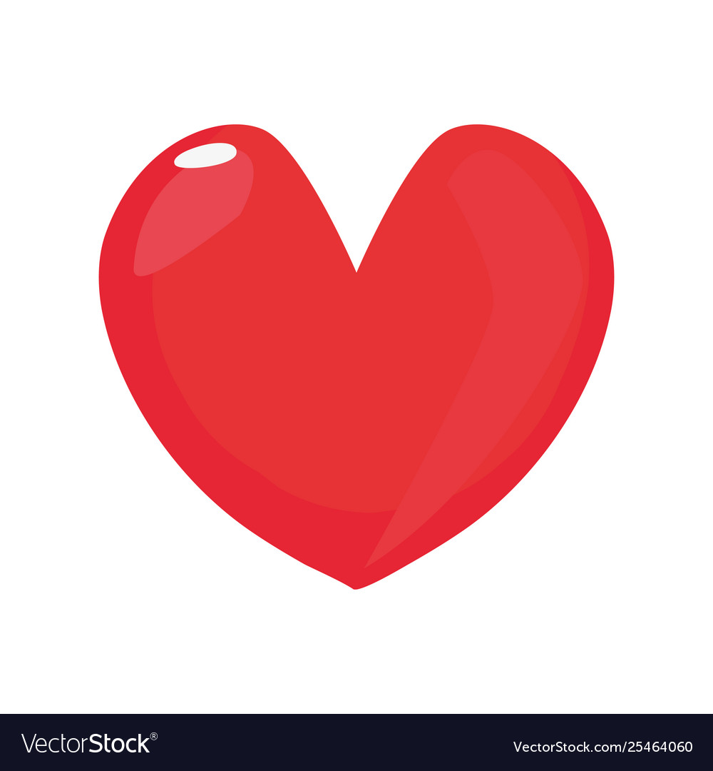 Red love heart romantic Royalty Free Vector Image