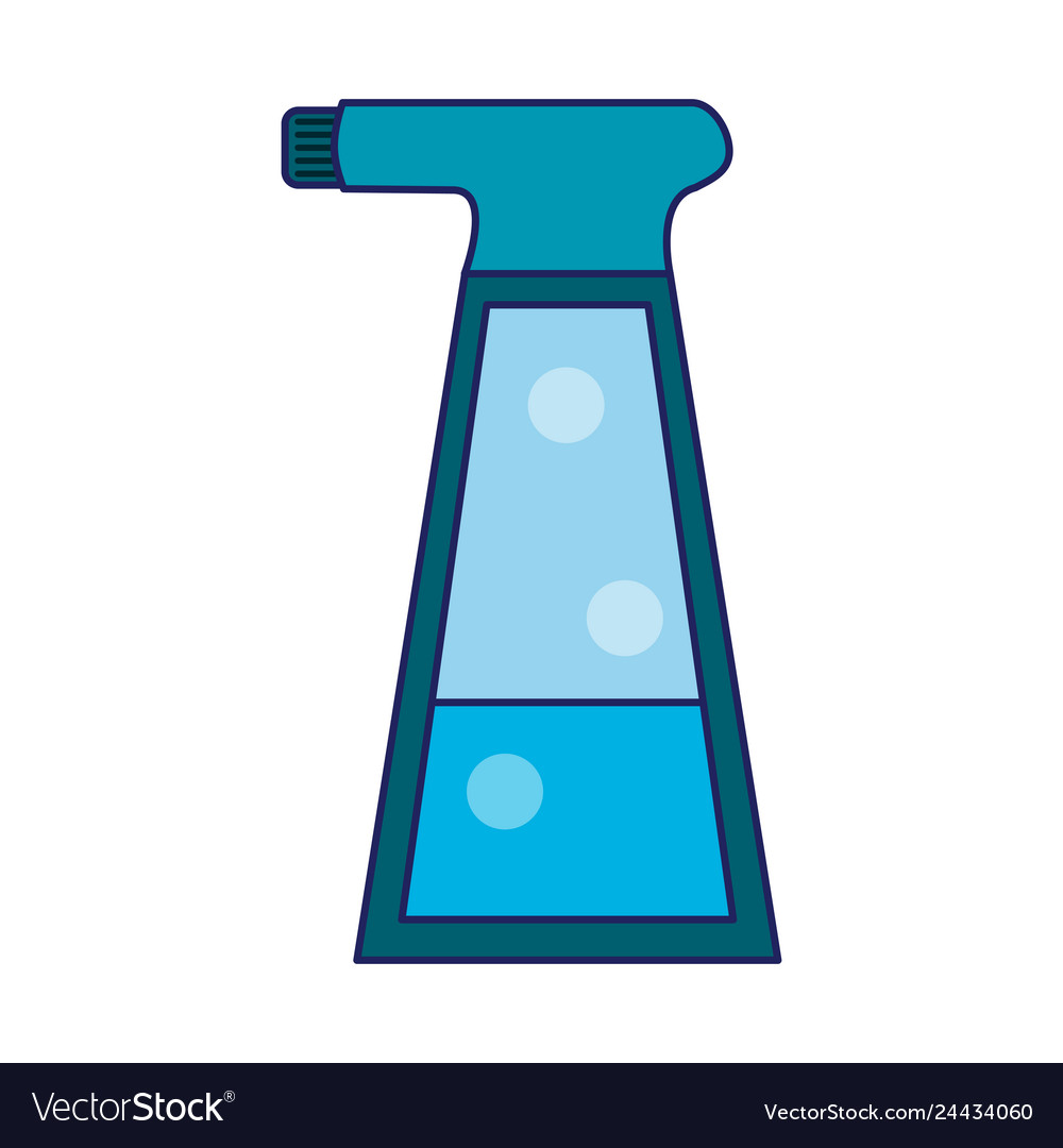 Water bottle spray cartoon isolated blue lines Vector Image